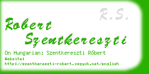 robert szentkereszti business card