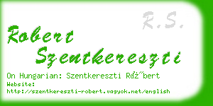 robert szentkereszti business card